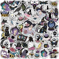 MiStar 64 PCS Witchy Stickers, Aesthetic Stickers for Kindle Multicolored picture