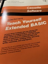 Texas Instruments Teach Yourself Extended BASIC cassette software picture