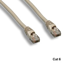 KNTK Gray 25ft Cat6 UTP Patch Cord 24AWG 550MHz Panel Router Networking RJ45 picture