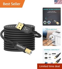 20ft USB 2.0 Printer Cable with Male-to-Male Connectors - Versatile & Durable picture