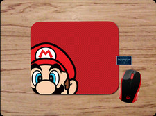 NINTENDO MARIO FACE RED CUSTOM NONSLIP MOUSE PAD MAT HOME SCHOOL OFFICE GIFT picture