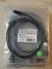 Monoprice Essentials USB Type-C to USB-A 2.0 Cable, 480Mbps, 3A, 26AWG, 3.3ft picture