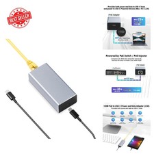 PoE to USB-C Adapter: 5V/3A or 9V/2.22A, Ethernet 10/100Mbps - For All Devices picture