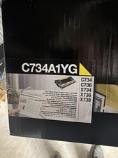 Genuine Lexmark C734A1YG Yellow Toner For C734 / C736 / X734 / X736 / X738 picture