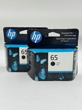 2 Pack HP 65 Black Ink Cartridges Genuine OEM N9K02AN EXP 05/2027 picture