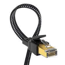 Cat 8 Ethernet Cable 50 Ft, Nylon Braided High Speed Heavy Duty Network LAN P picture