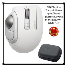 ELECOM bitra Trackball Mouse Quiet Thumb Bluetooth 2.4GHz M-MT1MRSAWH White New picture