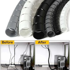 2M/1M Flexible Spiral Cable Wire Protector Organizer Computer Cord Protective picture