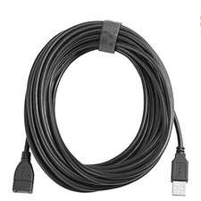 30FT USB 2.0 Extension Cable High Speed A Male to Female Extender Adapter Black picture