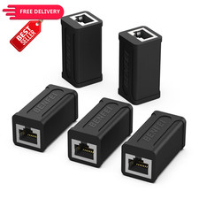BENFEI RJ45 Inline Coupler, 5 Pack Cat7 Cat6 Cat5e Ethernet 5 packs, Black picture