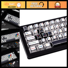 Pixel Game Theme Black & White Manga PBT Keycaps for Mechanical Keyboards picture