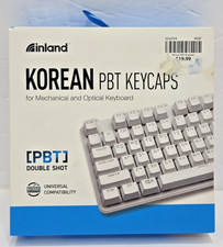 Inland Korean PBT Double Shot White Keycaps for Mechanical & Optical Keyboard picture