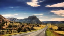 Landscape road mountains utah cliff r usa asphalt rock Custom Gaming Mat Desk picture