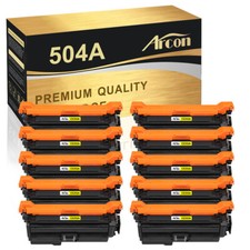 10 PACK Yellow CE252A 504A Toner for HP Color LaserJet CP3525dn CP3525n CP3525x picture