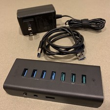 AUKEY USB Hub with 4 USB 3.0 Data Ports and 3 Charging Ports, Used picture