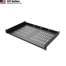 QiaoYoubang 1U Disassembled Universal Server Rack Shelf Steel 12 inch, Black picture