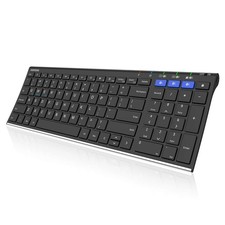 HB193 Universal Bluetooth Keyboard Multi-Device Stainless Steel Full Size Wir... picture