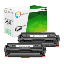 2PK TCT Premium 206X W2110X Black HY for Compatible HP LaserJet M255dw Toner picture