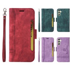Luxury Skin Feel PU Leather Card Wallet Cover Case for S24 A14 A24 A15 A34 A54 picture