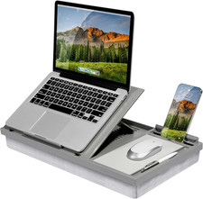 Ergo Pro Lap Desk 20 Adjustable Angles Mouse Pad and Phone Holder Gray picture