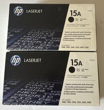 2x - NEW Genuine HP 15A (C7115A) Laserjet Black ink Toner Cartridge OEM Original picture