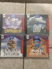 MICROSOFT MUSIC CENTRAL 96 Golf Encarta Cinemania CDROM - NEW Sealed Lot 4 picture