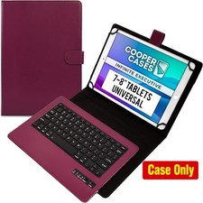Case for 7-8 Inch Tablets, Bluetooth Keyboard & 2-in-1 Leather Folio Cover picture