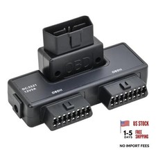 Pocket OBD2 OBDII Full 16 Pin Male to 2 Female Splitter Converter Adapter 1 picture