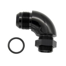 12AN Male Flare to 10AN ORB Port Full Flow Adapter 12AN to 10AN ORB 90 Degree picture