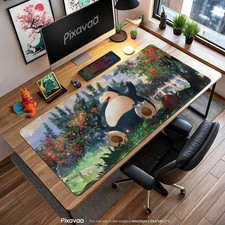 Relaxing Snorlax Forest Berry Grove Pokémon Gaming Desk Mat Mouse Pad picture