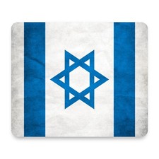 Israeli Flag Star Of David Vintage Distressed Blue White Mouse Pad 9.25x7.75 picture