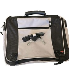 CalPak Laptop Bag Gray Travel Work Messenger Briefcase Carry On Shoulder Tote picture