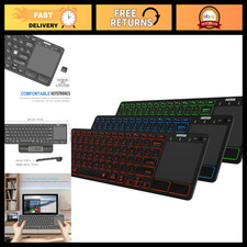 Universal Backlit Bluetooth Keyboard with Touchpad - 7 Colors, Easy Media Contro picture