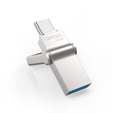 Metal Mini USB Sticks 3.0 Type C 2 In 1 32GB High Speed Flash Drive Memory Stick picture