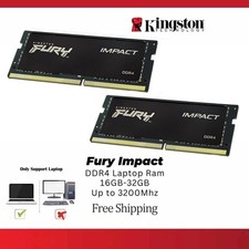 FURY IMPACT DDR4 32GB KIT 4x8GB 2400mHZ PC4-19200 1.2V SO-DIMM Laptop Memory RAM picture