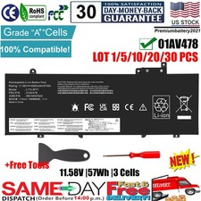 ✅LOT 1-30 01AV478 Battery For Lenovo ThinkPad T480s L17L3P71 L17M3P71 L17M3P72 picture