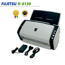 Fujitsu FI-6130 Duplex Document Color Scanner w/AC Adapter & USB Cord TESTED picture