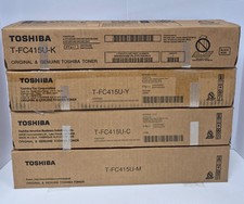 4 Genuine Sealed Toshiba  T-FC415U-K/C/M/Y Toner Cartridges. picture