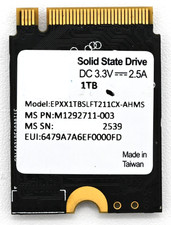 New 1TB MS M.2 2230 NVMe PCIe 4.0x2 SSD EPXX1TBSLFT211CX-AHMS M1292711-003 picture