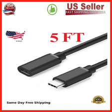1/3/6 Feet Type C USB 3.1 Male to USB-C Female Extension Data Cable Cord Black picture