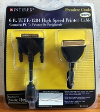 Interex DX-103/6 IEEE-1284 High Speed Printer Cable Gold Connector IBM PC 6' NEW picture