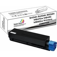 Toner Pros (TM Replacement OKI Okidata 45807105 Toner Cartridge - Black High Yie picture