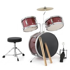 Drum Set, 1 Wood/Metal AD-150 Three Drums Set, Jazz Rock Includes Bass Drum, ... picture