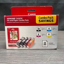 2016 Genuine Canon BCI-3E/BCI-6 Photo Paper Combo Pack Ink Cartridges NEW IN BOX picture