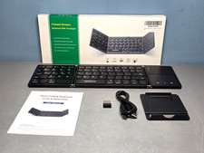 Samsers Foldable Wireless Keyboard with Touchpad & Phone Stand - New picture