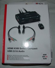 Lindy 2-Port Cable KVM Switch HDMI 4K USB 2.0 & Audio 42340) picture