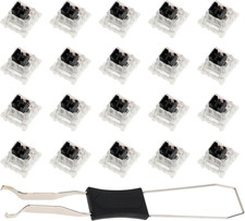 20Pcs Black Mechanical Keyboard Switches 3 Pin Dustproof Compatible with MX Mech picture