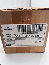 Leviton 41108-RI5 Cat 5 Snap-In RJ45 Keystone Jacks Ivory 50 Pack NOS picture