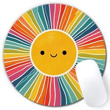 Cute Boho Colorful Sun Sunshine Round Pad 7.9x7.9 picture