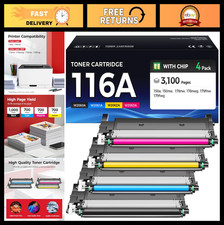 High Yield 116A Toner Cartridge Set 4-Pack - Black, Cyan, Yellow, Magenta - Comp picture
